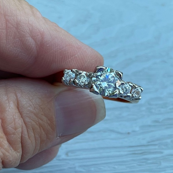 Lindberg Cubic Zirconia Ring Vintage Size 10 14k HGE Lind - Picture 5 of 10